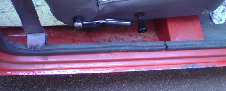 Treating the sills for rust