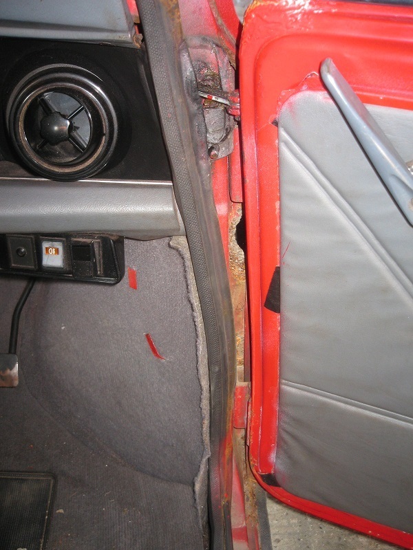 rust on drivers door