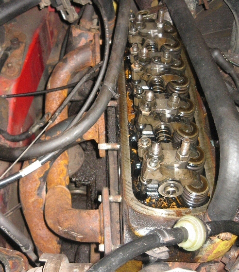 the exhaust manifold in place