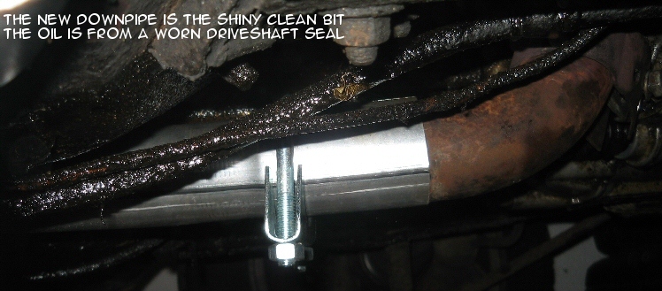 downpipe connected to exhaust manifold