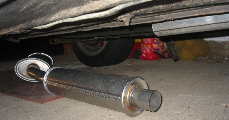 The RC40 exhaust fitted to the car