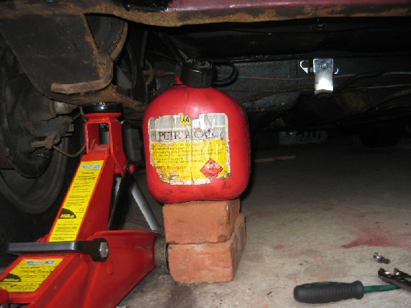 emptying the fuel tank