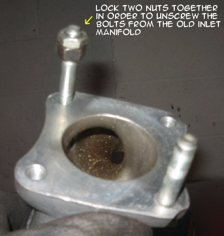 removing bolts from inlet manifold